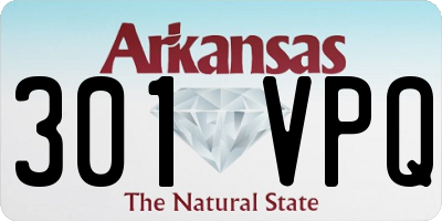 AR license plate 301VPQ