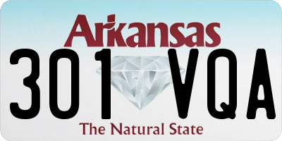 AR license plate 301VQA