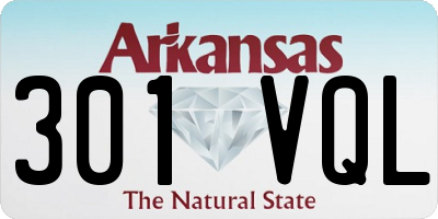 AR license plate 301VQL