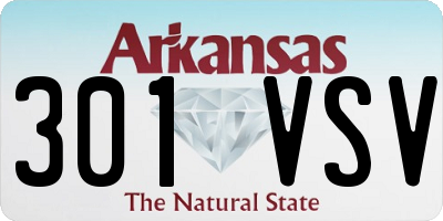 AR license plate 301VSV
