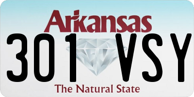AR license plate 301VSY