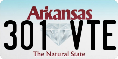 AR license plate 301VTE