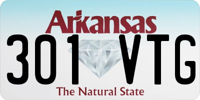 AR license plate 301VTG