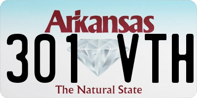 AR license plate 301VTH