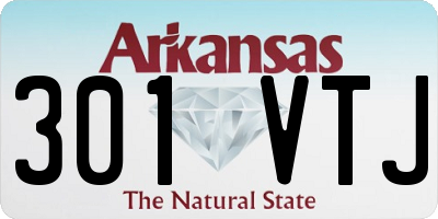 AR license plate 301VTJ