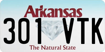 AR license plate 301VTK