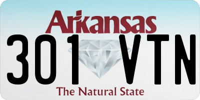 AR license plate 301VTN