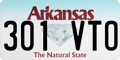 AR license plate 301VTO