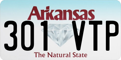 AR license plate 301VTP