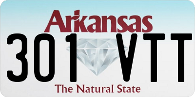 AR license plate 301VTT