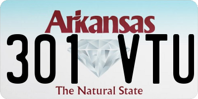 AR license plate 301VTU