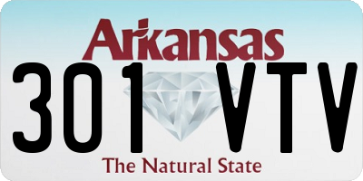 AR license plate 301VTV