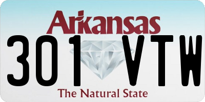 AR license plate 301VTW