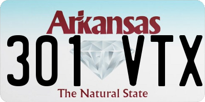AR license plate 301VTX