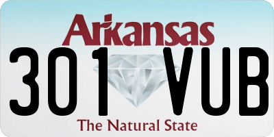 AR license plate 301VUB