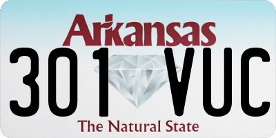 AR license plate 301VUC