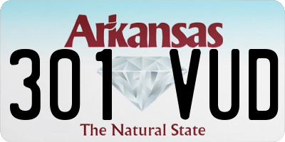 AR license plate 301VUD
