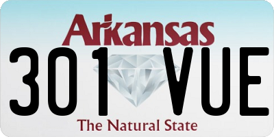 AR license plate 301VUE