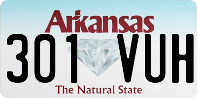 AR license plate 301VUH