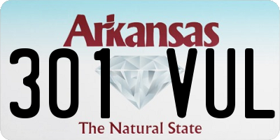 AR license plate 301VUL