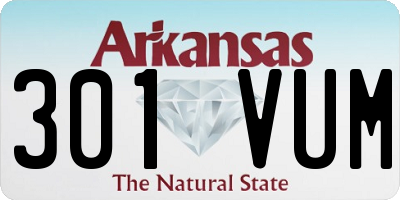 AR license plate 301VUM