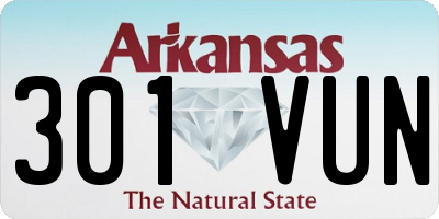 AR license plate 301VUN