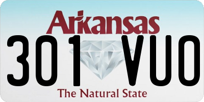 AR license plate 301VUO