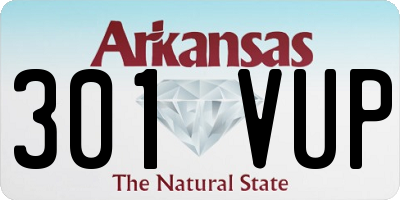 AR license plate 301VUP