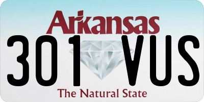 AR license plate 301VUS