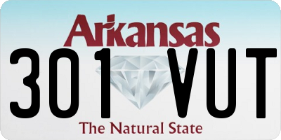 AR license plate 301VUT