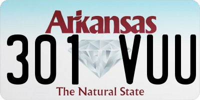 AR license plate 301VUU