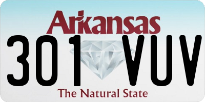 AR license plate 301VUV