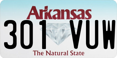 AR license plate 301VUW