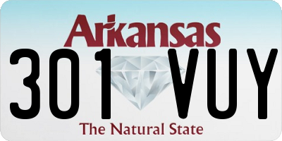 AR license plate 301VUY
