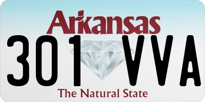 AR license plate 301VVA