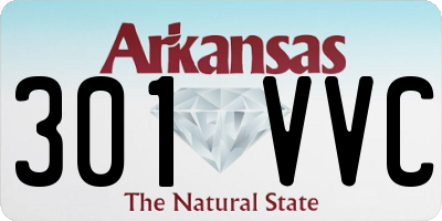 AR license plate 301VVC