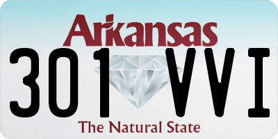AR license plate 301VVI