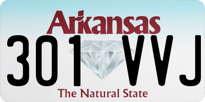 AR license plate 301VVJ