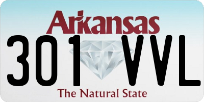 AR license plate 301VVL