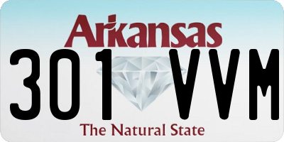 AR license plate 301VVM