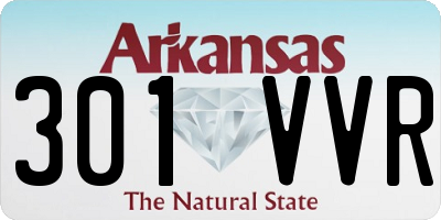 AR license plate 301VVR
