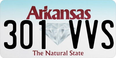 AR license plate 301VVS