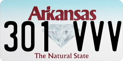 AR license plate 301VVV