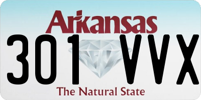 AR license plate 301VVX