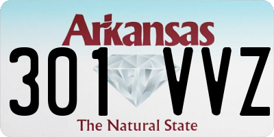 AR license plate 301VVZ