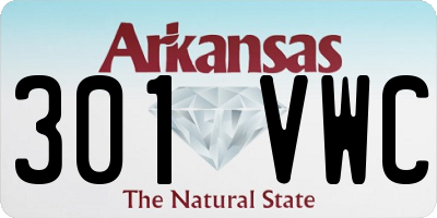 AR license plate 301VWC