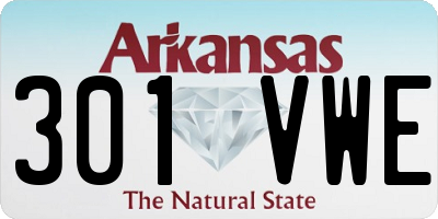AR license plate 301VWE