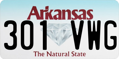AR license plate 301VWG