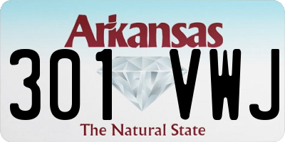AR license plate 301VWJ