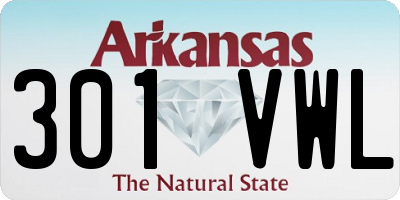 AR license plate 301VWL